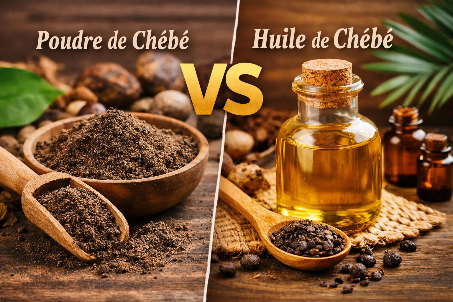 huile vs poudre chébé